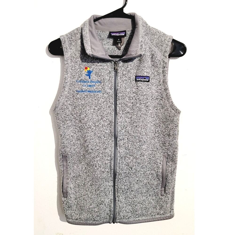 Patagonia Better Sweater 25886 Fleece Vest Embroidered Logo Gray Medium